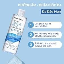 Nước Tẩy Trang Dành Cho Da Dầu Compliment Micellar Water Active 400ml
