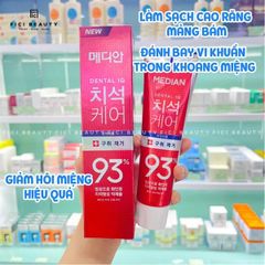 [4 MÀU] Kem Đánh Răng Giúp Trắng Răng, Giảm Ố, Loại Bỏ Mùi Hôi Median Dental IQ 93% Toothpaste 120g