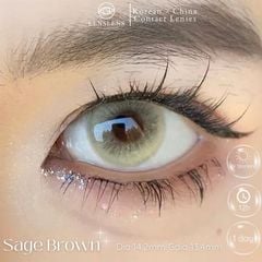 Lens 1 NGÀY Thời Trang DOUYIN (cặp) - SAGE BROWN 0-2 độ