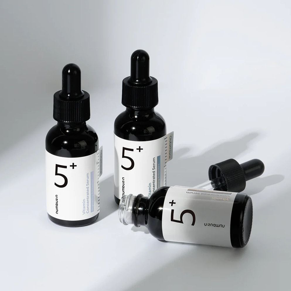Tinh chất chống lão hoá, trắng sáng đều màu da Numbuzin No.5+ Vitamin Concentrated Serum 30ml