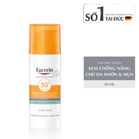 Kem Chống Nắng Dành Cho Da Dầu Mụn Eucerin Sun Dry Touch Oil Control Face 50ml