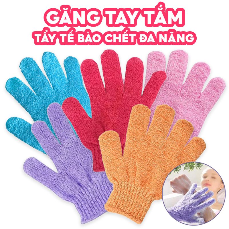Găng Tay Tắm Tẩy Tế Bào Chết Đa Năng Chống Trượt Làm Sạch, Làm Sáng Da BATH GLOVE Body Scrubber Glove