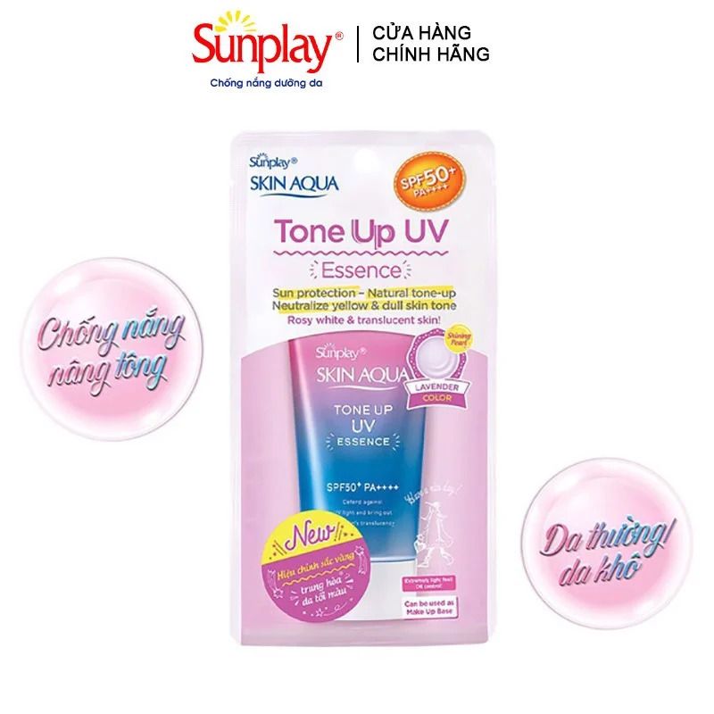 Tinh Chất Chống Nắng Hiệu Chỉnh Sắc Da Sunplay Skin Aqua Tone Up UV Essence - Lavender SPF50+/PA++++
