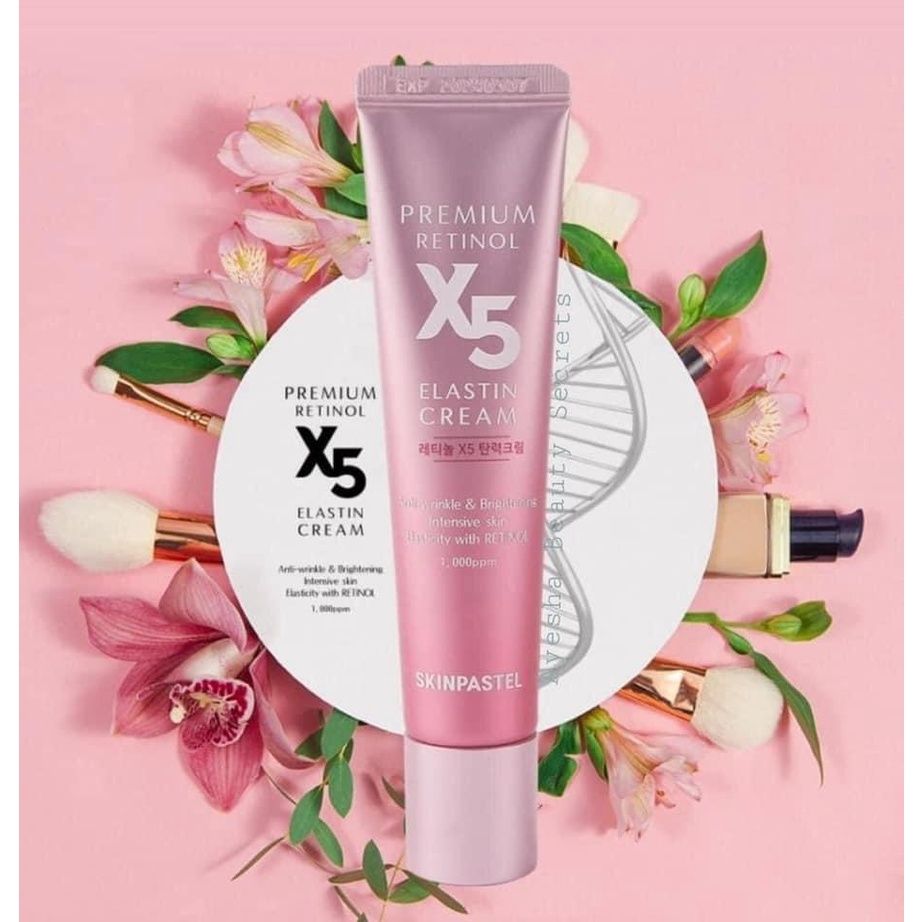 Kem Dưỡng Trắng Chống Lão Hóa SkinPastel Premium Retinol X5 Elastin Cream 30ml