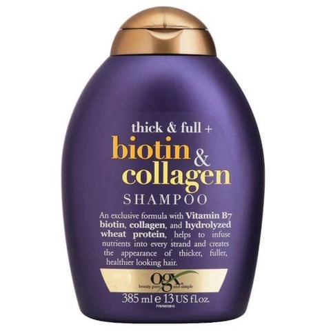 Dầu Gội Dưỡng Tóc Bồng Bềnh & Chắc Khỏe OGX Thick & Full + Biotin & Collagen Shampoo 385ml