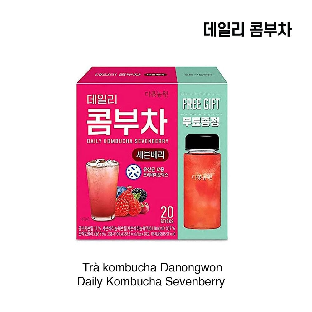 Trà KOMBUCHA Giảm Cân, Đẹp Dáng, Đẹp Da - Hộp 20 Gói (Tặng Bình)