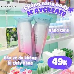 Xịt Chống Nắng Dưỡng Trắng Cơ Thể Maycreate Moisturizing 150ml