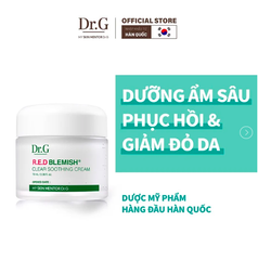 Kem Dưỡng Ẩm Làm Dịu Da, Phục Hồi & Giảm Đỏ Da Dr.G R.E.D Blemish Clear Soothing Cream 70ml