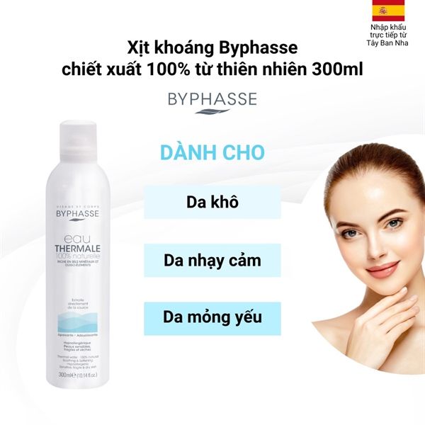 Xịt khoáng cấp ẩm/cấp nước làm dịu phục hồi đa BYPHASSE 300ml