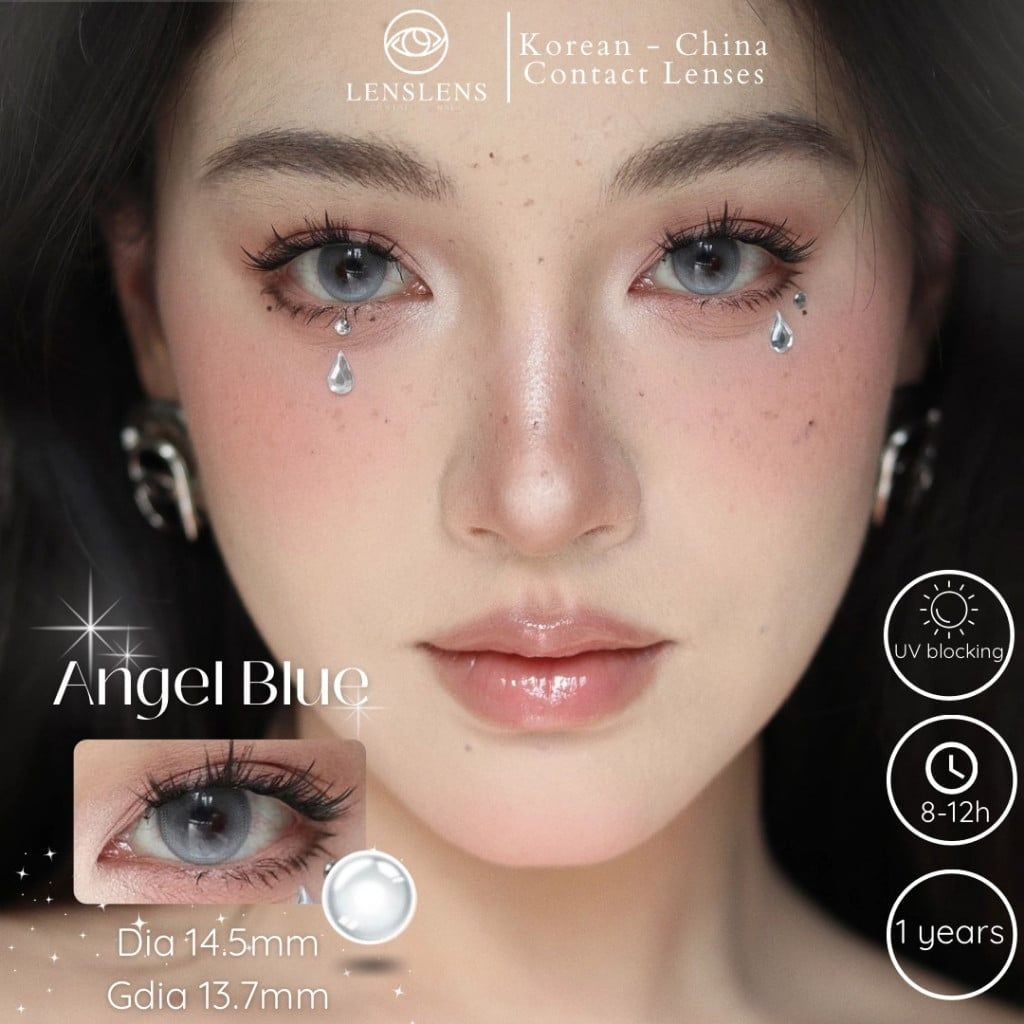 Lens Thời Trang DOUYIN (Cặp) - ANGEL BLUE 0-3 độ