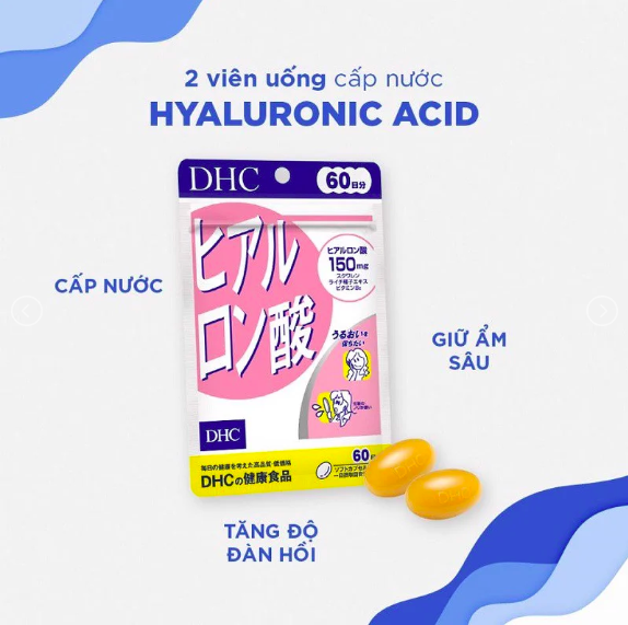 Viên Uống Giữ Ẩm, Cấp Nước DHC Hyaluronic Acid 60 viên-30 ngày