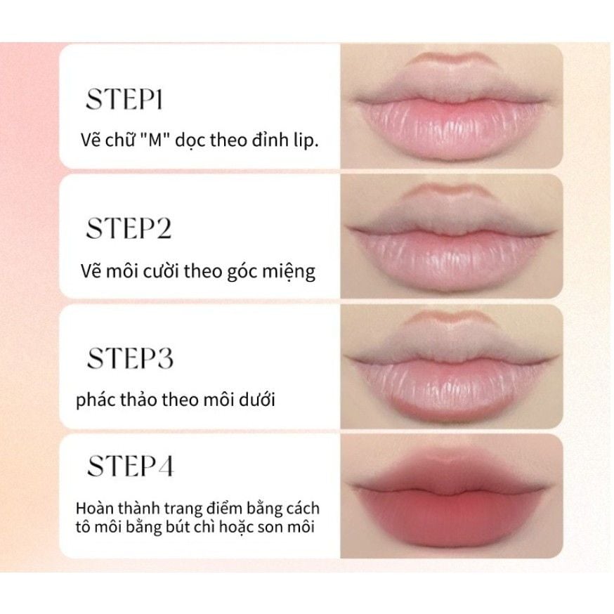 Chì Kẻ Viền Môi Định Hình Môi, Chống Thấm Nước, Lâu Trôi VEECCI