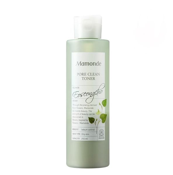 Nước Hoa Hồng Diếp Cá Làm Sạch Dầu, Ngăn Ngừa Mụn Mamonde Pore Clean Toner 250ml