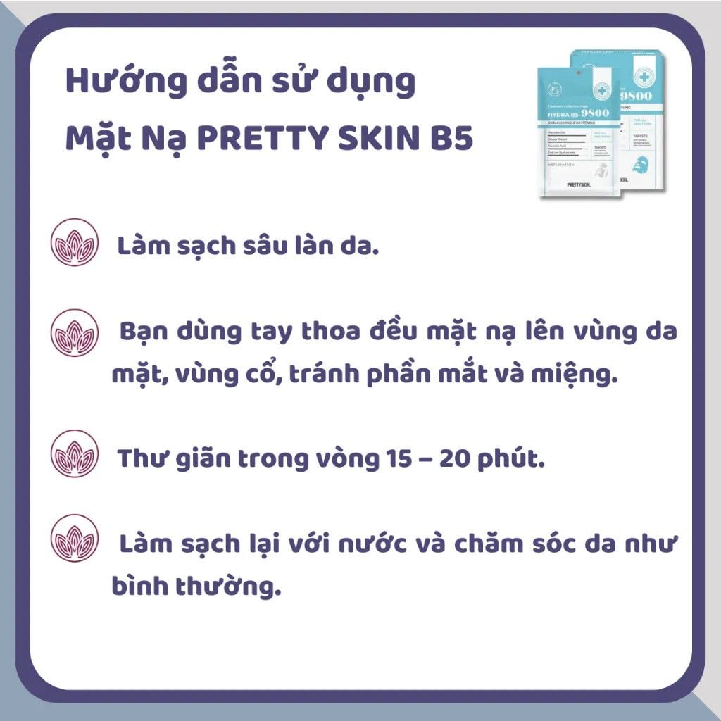 Mặt Nạ Phục Hồi Dưỡng Trắng Hydra B5-9800 PRETTYSKIN 25g