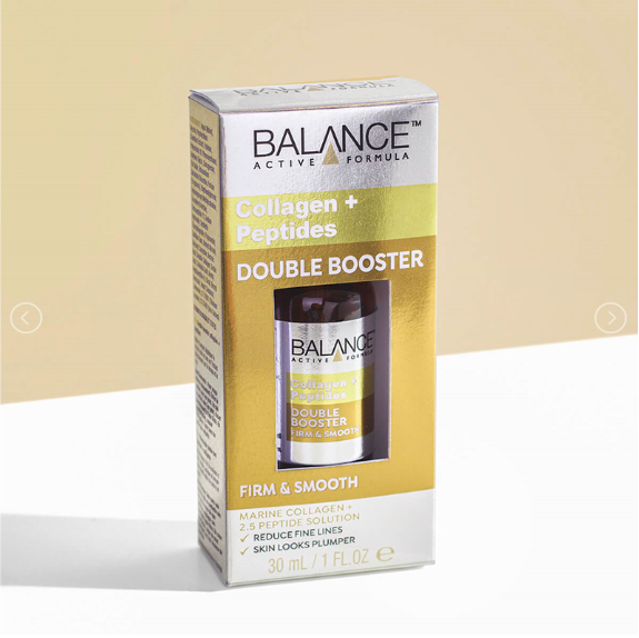 Tinh Chất Dưỡng Ngăn Ngừa Lão Hóa, Giảm Nếp Nhăn Balance Active Formula Collagen + Peptides Double Booster 30ml