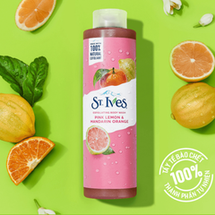 Sữa Tắm Chiết Xuất Cam Chanh Tẩy Tế Bào Chết Dịu Nhẹ St.IVES Radiant Skin Pink Lemon & Mandarin Orange Exfoliating Body Wash