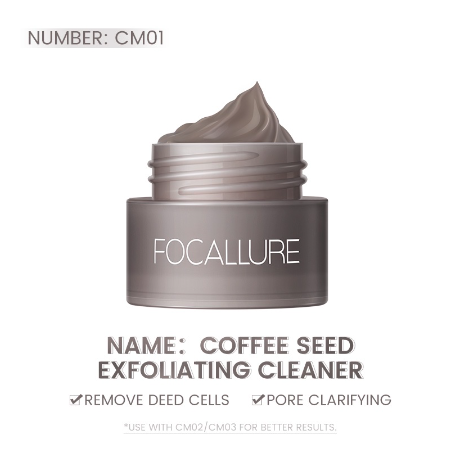 Mặt Nạ Đất Sét Làm Sạch Lỗ Chân Lông , Dưỡng Sáng Da Focallure Coffee Seed Exfoliating Cleanser 30g FASC12