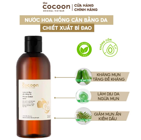 Nước Hoa Hồng Cân Bằng Da Chiết Xuất Bí Đao The Cocoon Winter Melon Toner 140ml