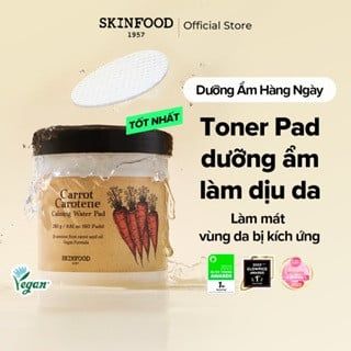 Bông Dưỡng Cấp Ẩm Chiết Xuất Cà Rốt Làm Dịu Mát Làn Da Carrot Carotene Calming Water Pad 250g (60 miếng)