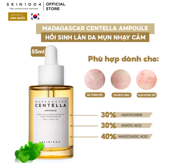 Tinh Chất Rau Má Skin1004 Centella – Giảm Mụn, Phục Hồi Da