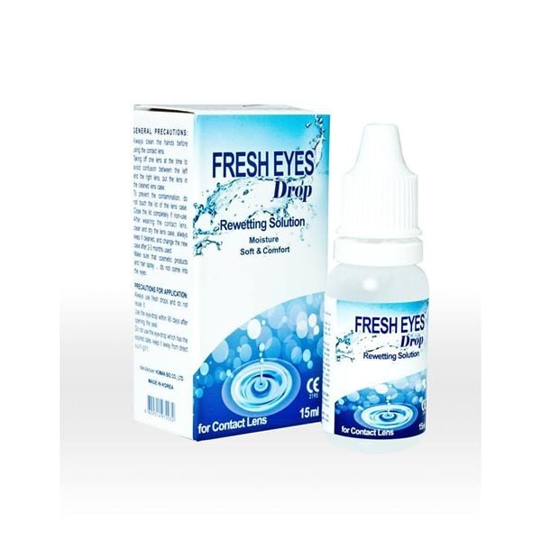 Nước Nhỏ Mắt Lens Cao Cấp FRESH EYE Drop Rewetting Solution 15ml