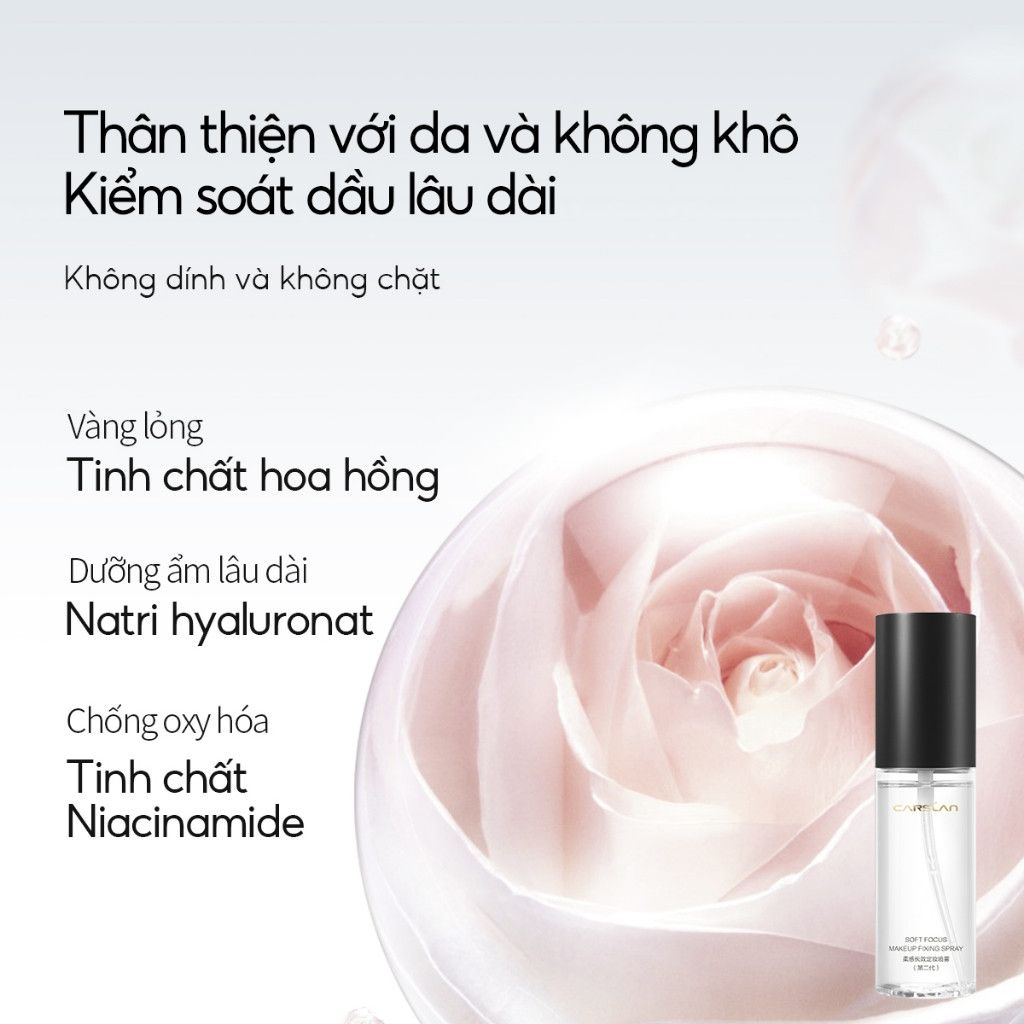 Chai Xịt Cố Định Lớp Trang Điểm Carslan Lâu Trôi Và Kiểm Soát Dầu Trên Da 50ml - Trong Suốt