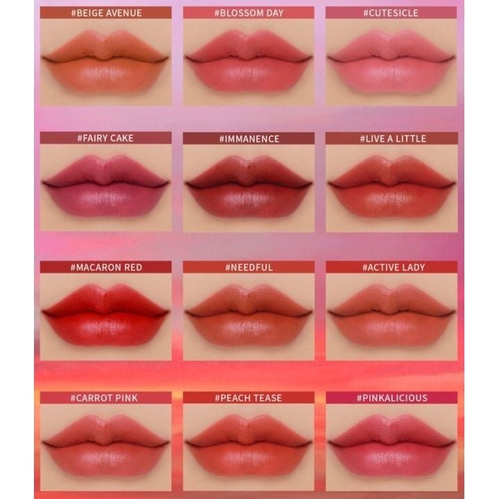 Son Kem Siêu Lì, Mịn Môi 3CE Cloud Lip Tint 4g