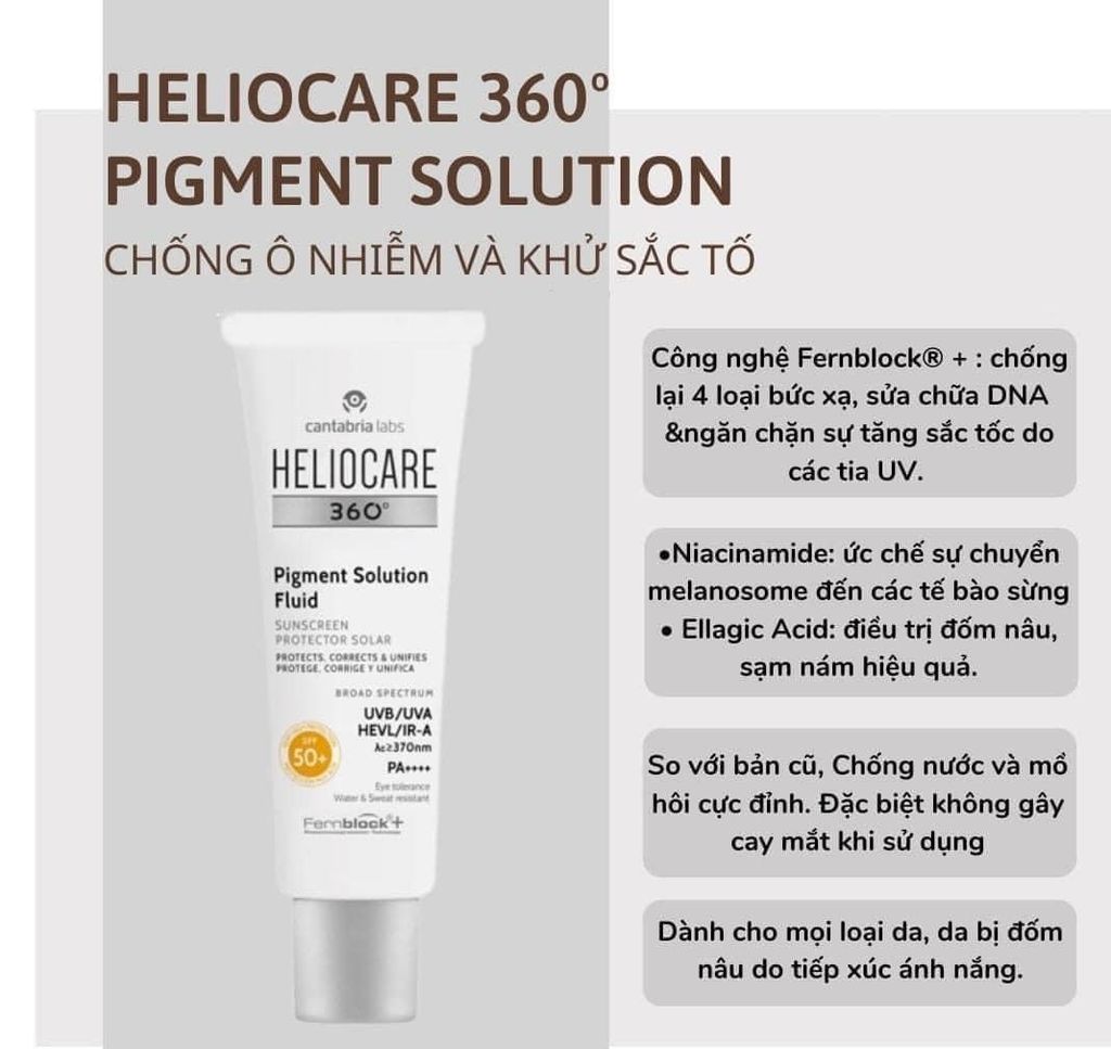 Kem Chống Nắng Heliocare 360 Ngừa Đốm Nâu Chống Nước 50ml