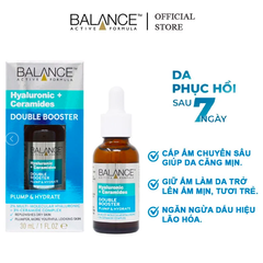 Tinh Chất Dưỡng Cấp Ẩm Chuyên Sâu Và Phục Hồi Da Balance Active Formula Hyaluronic + Ceramides Double Booster 30ml