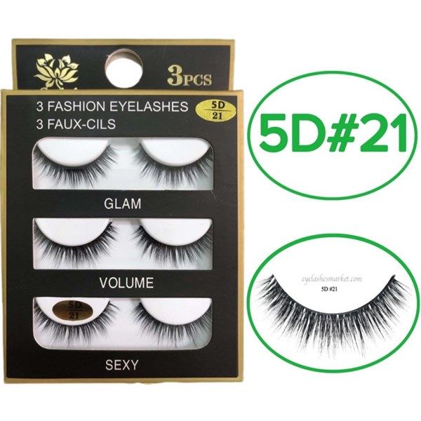 Set 3 Cặp Lông Mi Chồn 5D - Mẫu 21