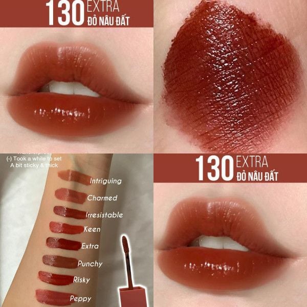 Son Bóng Maybelline 130 Extra - Đỏ Nâu Đất 4.2ml
