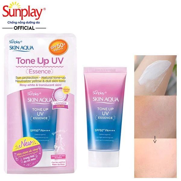 Tinh Chất Chống Nắng Hiệu Chỉnh Sắc Da Sunplay Skin Aqua Tone Up UV Essence - Lavender SPF50+/PA++++