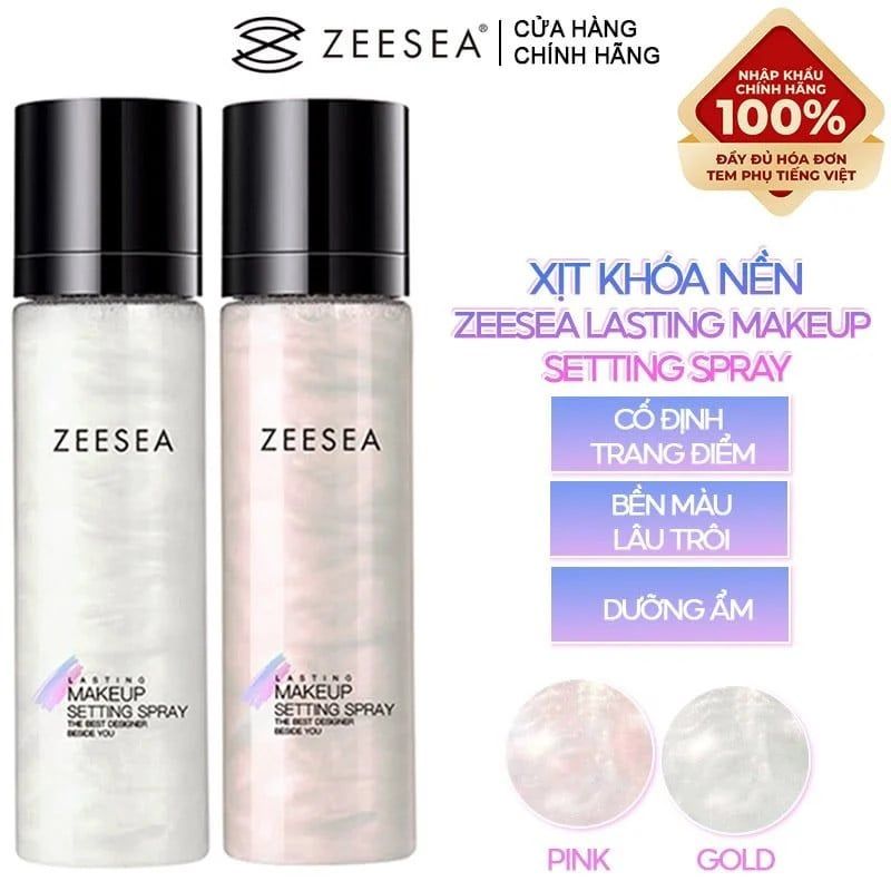 Xịt Khóa Nền, Giữ Nền Lâu Trôi, Bắt Sáng ZEESEA Lasting Makeup Setting Spray 100ml