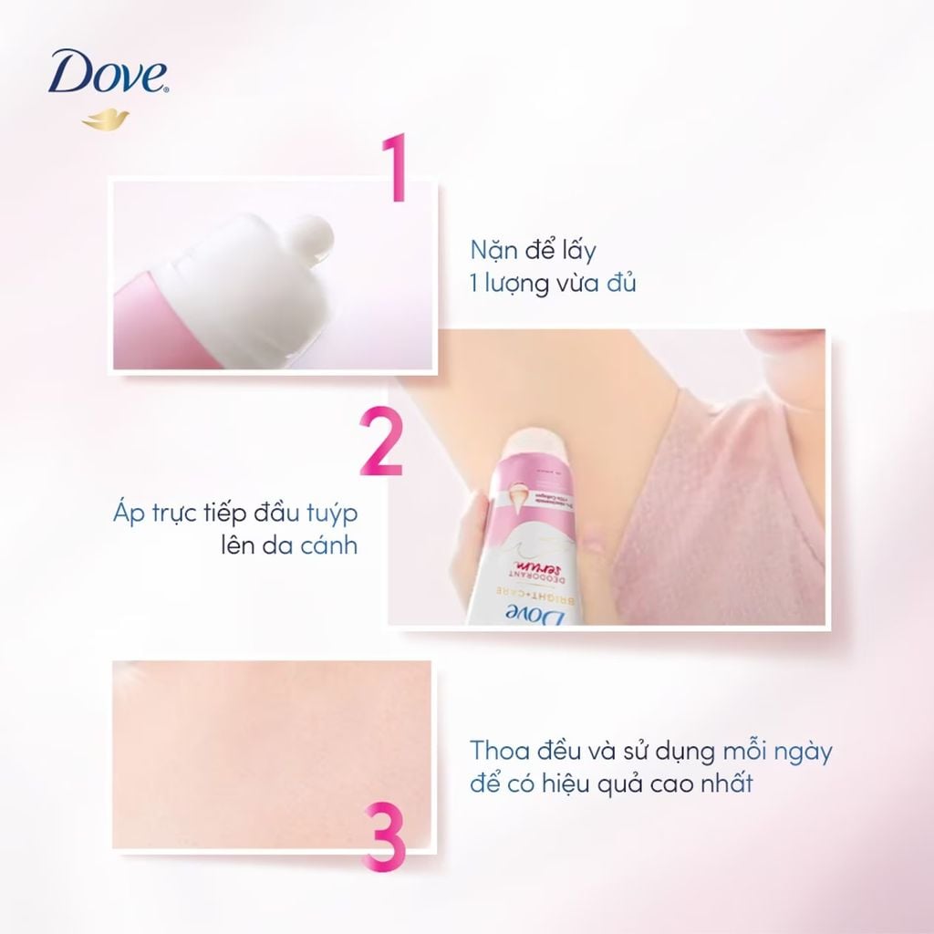 Kem khử mùi Collagen & Vitamin B3 sáng mịn đều màu Dove (Tuýp 50ml)