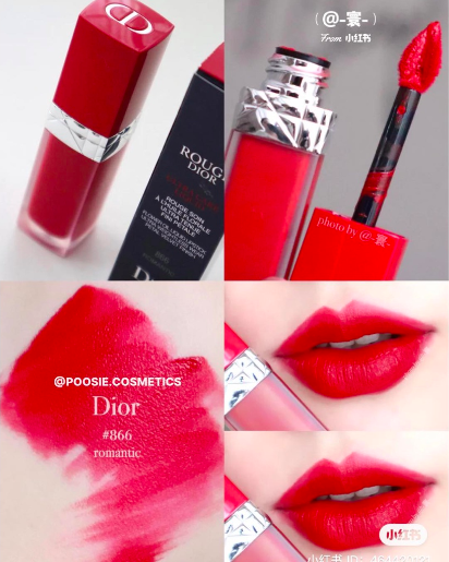 Son Kem DIOR 866 Romantic B n Mau Khong Gay Kho Moi Tone CHERRY