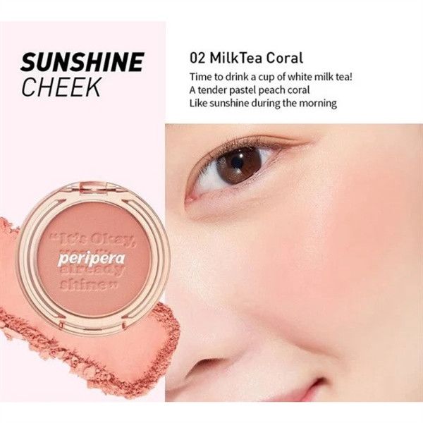 Phấn Má Hồng Siêu Xinh Peripera Pure Blushed Sunshine Cheek 4.2g