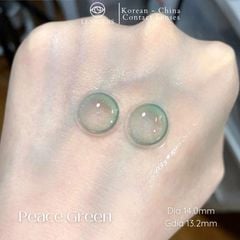 Lens Thời Trang DOUYIN (Cặp) - PEACE GREEN 0-3 độ