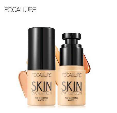 Kem Nền BB Che Khuyết Điểm, Kiềm Dầu, Mỏng Nhẹ FOCALLURE Skin Evolution SPF 15+ Foundation FA30