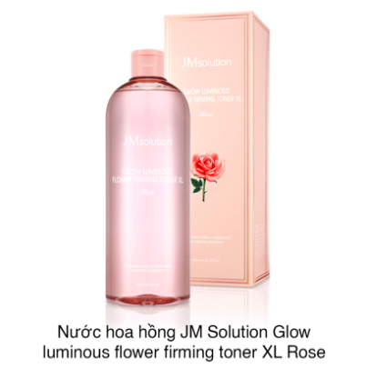 Nước Cân Bằng Chiết Xuất Hoa Hồng Dưỡng Ẩm Sáng Da Jmsolution Glow Luminous Flower Firming Toner XL Rose 600ml
