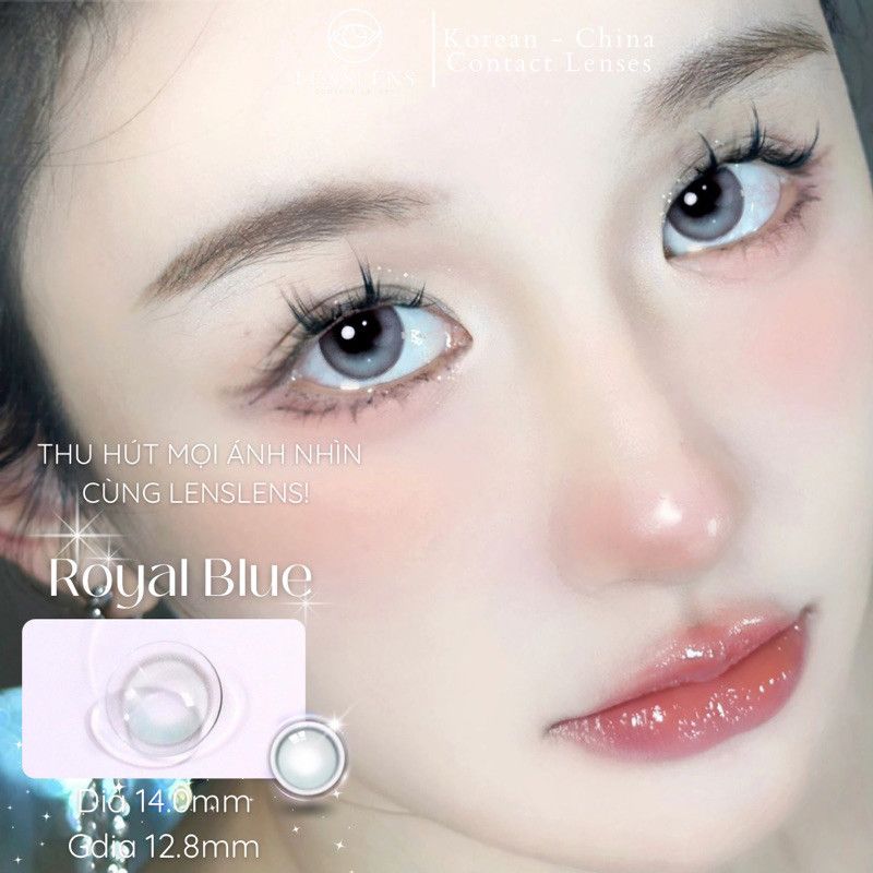 Lens Thời Trang DOUYIN (Cặp) - ROYAL BLUE 0-3 độ