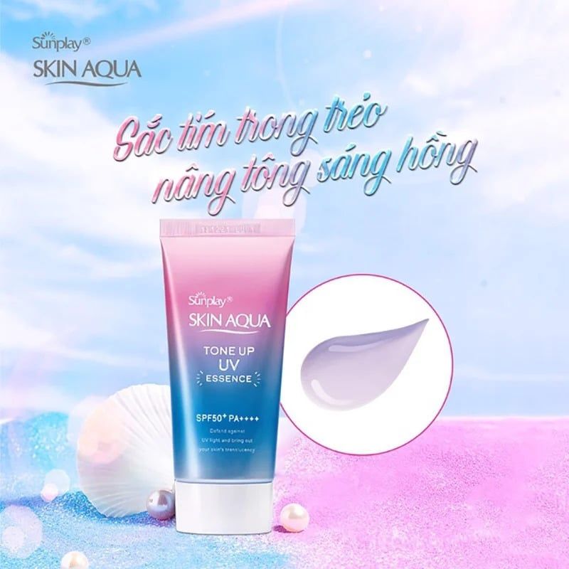 Tinh Chất Chống Nắng Hiệu Chỉnh Sắc Da Sunplay Skin Aqua Tone Up UV Essence - Lavender SPF50+/PA++++