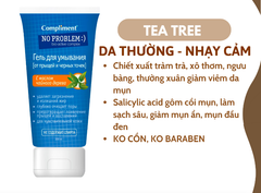 Sữa Rửa Mặt Ngăn Ngừa Mụn COMPLIMENT NO PROBLEM BHA + Tea Tree 250ml