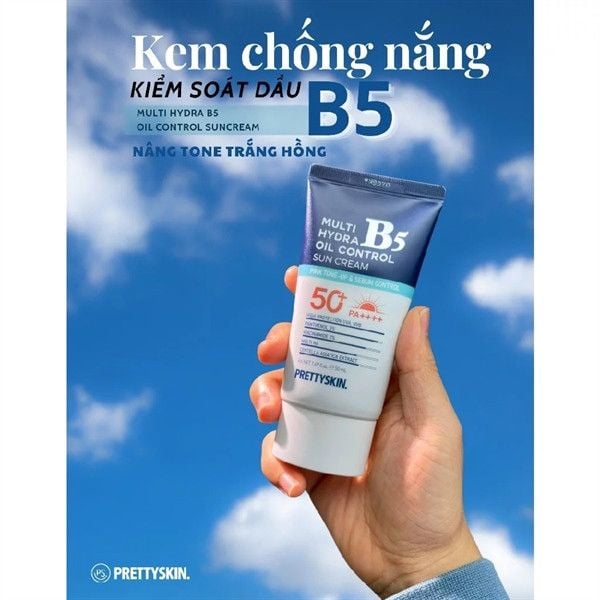 Kem chống nắng Phục hồi Prettyskin Hydra B5 Sun Cream