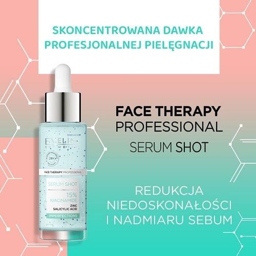 Serum Eveline 10% Niacinamide Glycol Therapy ngừa Mụn, Se khít LCL 30ml