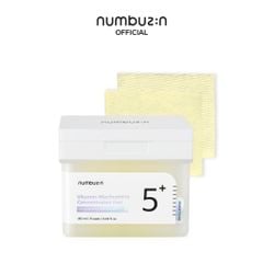 Miếng Pad Toner Pad Dưỡng Sáng, Dịu Da Numbuzin No 5+ Vitamin Niacinamide Concentrated, No1 Centella Re-Leaf Green 70 Miếng 180ml