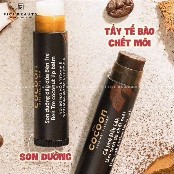 Tẩy Tế Bào Chết Môi Chiết Xuất Cà Phê Đắk Lắk Cocoon Dak Lak Coffee Lip Scrub 5g