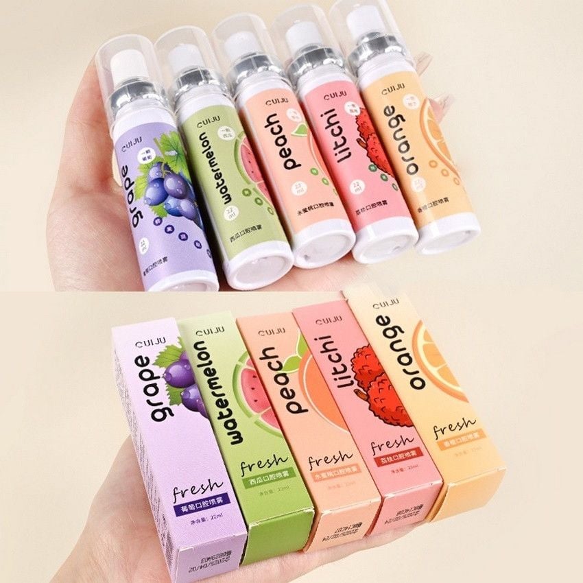 Xịt Thơm Miệng CUIJU Hương Trái Cây Đủ Mùi