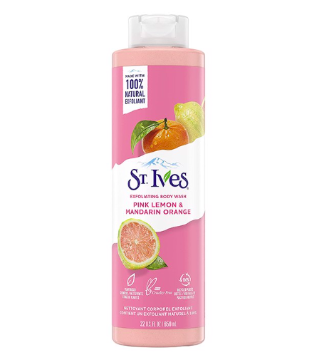 Sữa Tắm Chiết Xuất Cam Chanh Tẩy Tế Bào Chết Dịu Nhẹ St.IVES Radiant Skin Pink Lemon & Mandarin Orange Exfoliating Body Wash