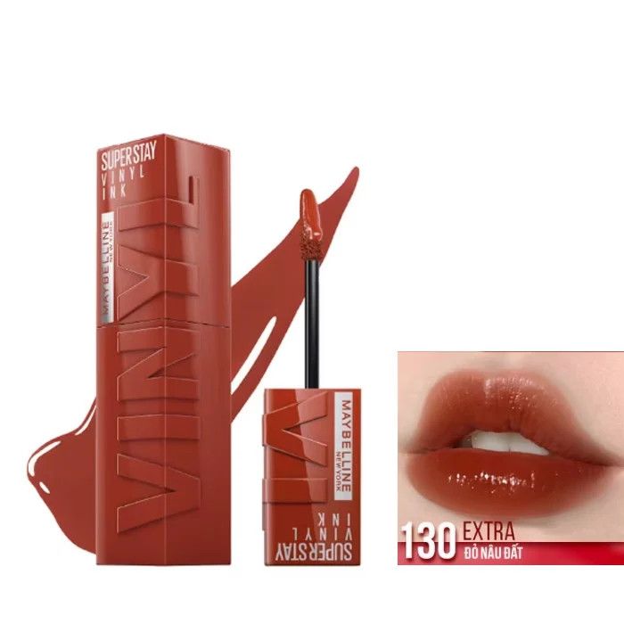 Son Bóng Maybelline 130 Extra - Đỏ Nâu Đất 4.2ml