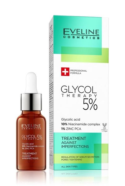 Tinh chất Eveline Glycol Therapy 5% se khít lỗ chân lông ngừa mụn 18ml